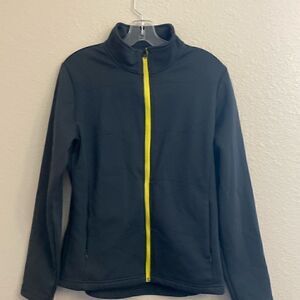 BCG Jacket Womens Athletic Gray Front Zipper Long Sleeve Pockets Fitted …